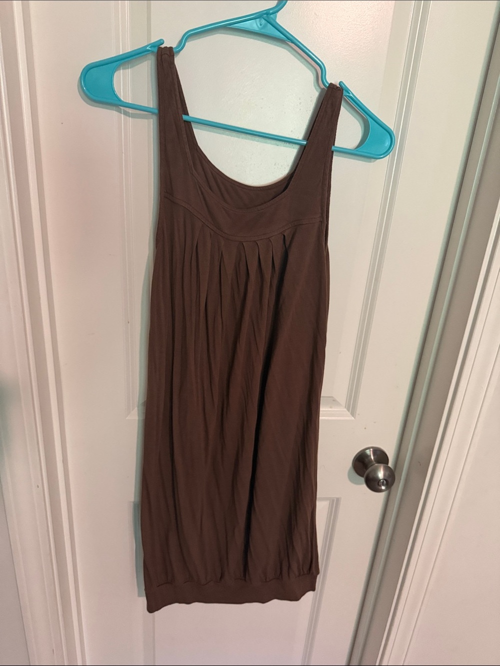 Mossimo Supply Co. Brown Pleated Tank Top